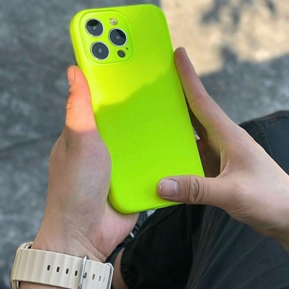 IPHONE 16 PRO MAX- Rubber Phone Case- NEON GREEN - Picture 8 of 8